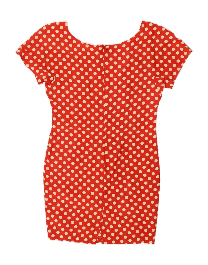 SPORTMAX Womens Bodycon Dress UK 12 Medium Red Polka Dot Silk Vintage Sportmax and Second-Hand Sportmax from Messina Hembry 