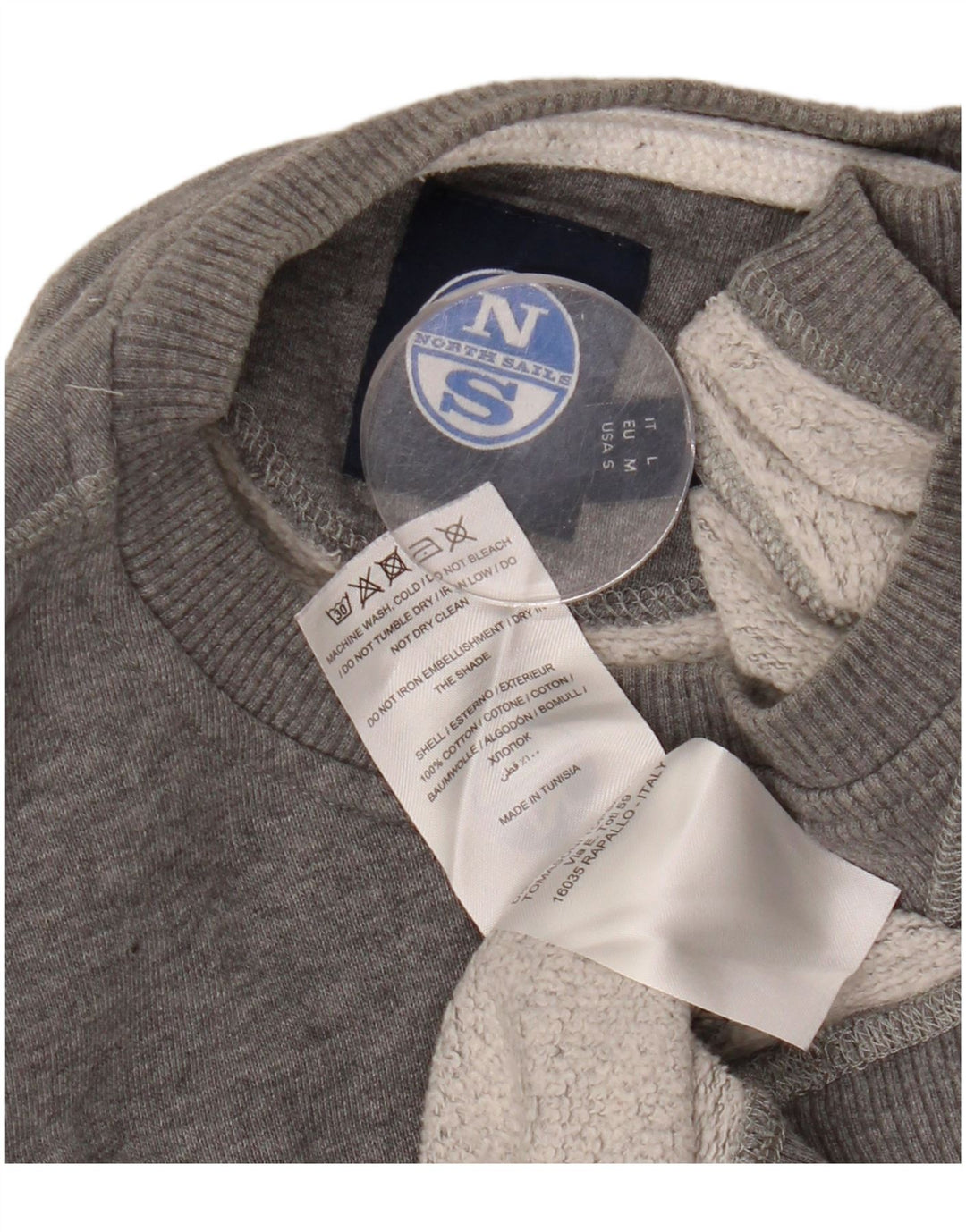 NORTH SAILS Herren-Sweatshirt, Pullover, Größe S, Grau, Baumwolle