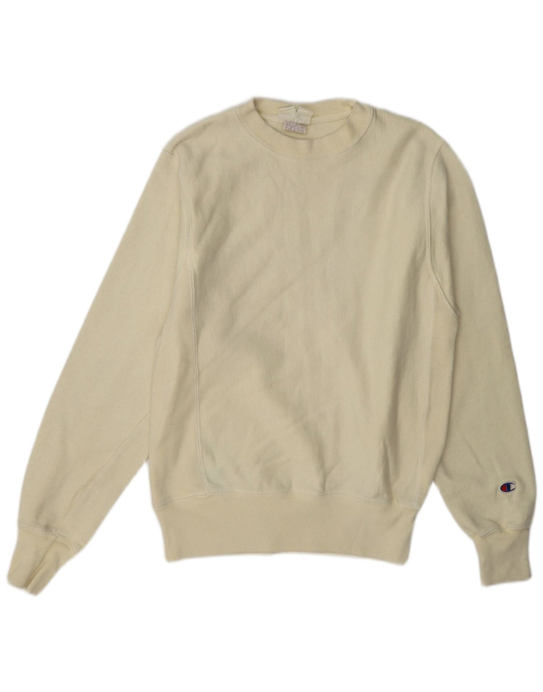 Champion Herren-Sweatshirt-Pullover XS aus weißer Baumwolle