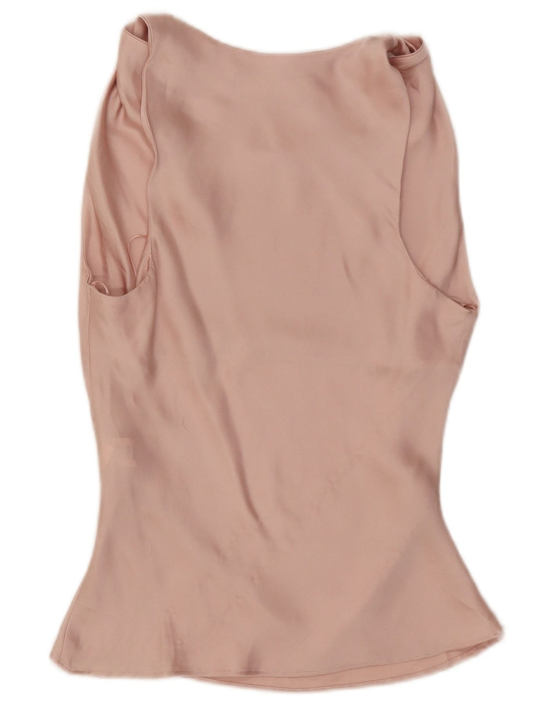 Zara Damen ärmelloses Blusenoberteil UK 6 XS Rosa Polyester