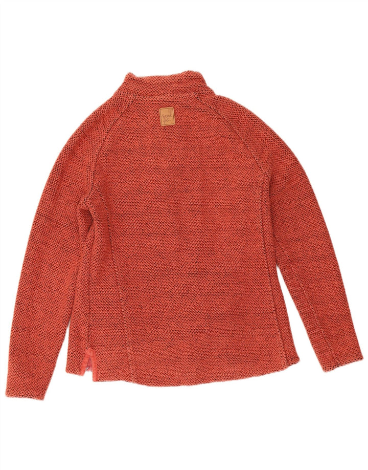 Weird Fish Damen-Sweatshirt in Übergröße mit Reißverschluss am Hals, Gr. 10, Größe S, Orange