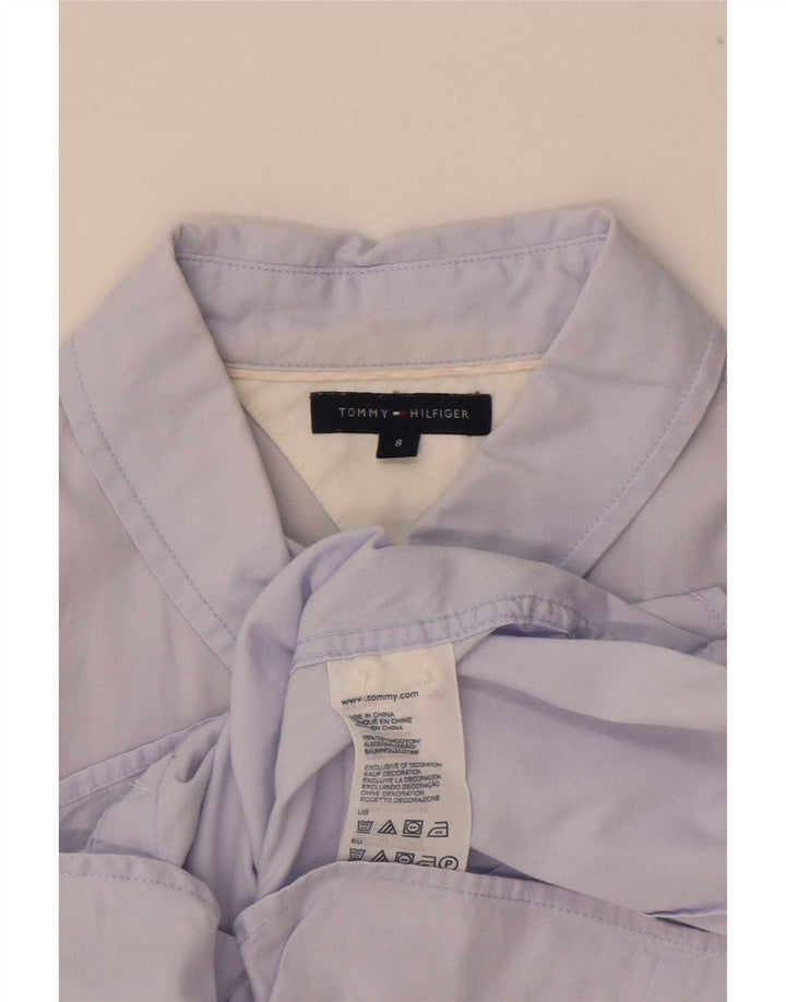 Tommy Hilfiger Damenhemd US 8 mittelblaue Baumwolle