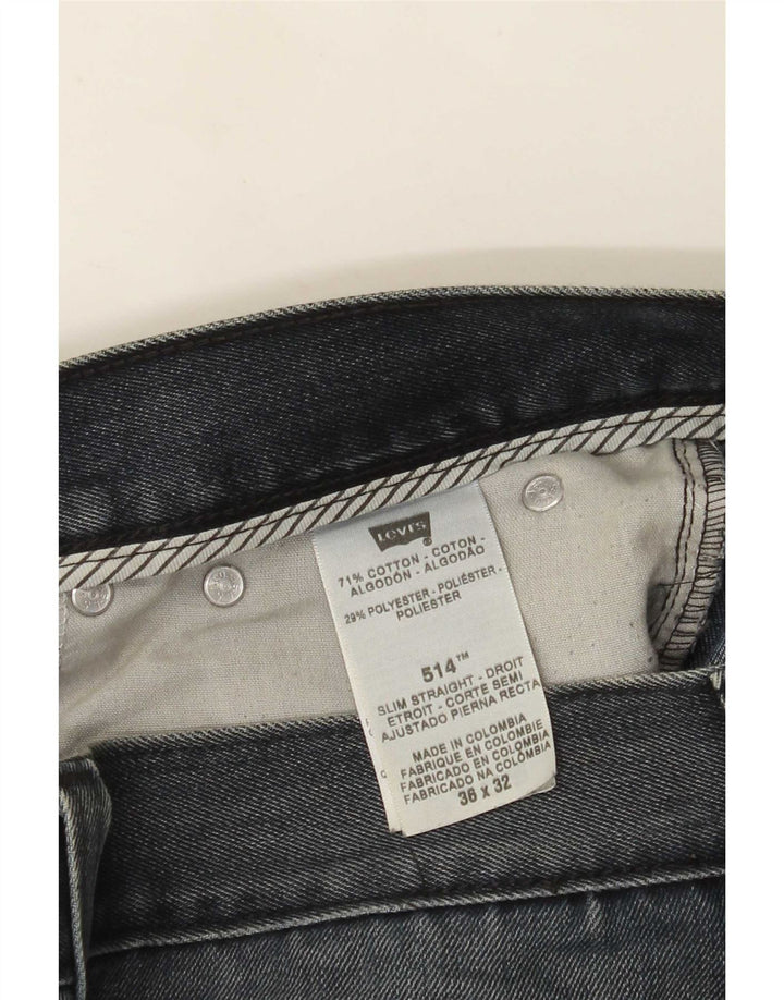 Levi's Herren 514 Straight Jeans W36 L29 Blaue Baumwolle