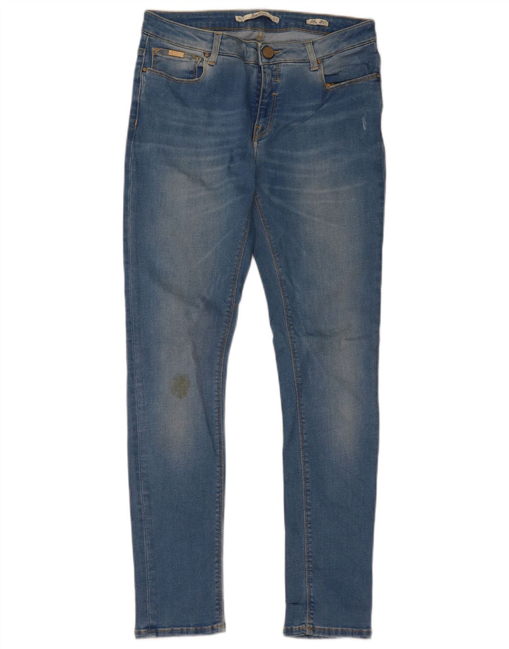 ZARA Damen Slim Jeans EU 40 Mittel W30 L30 Blau