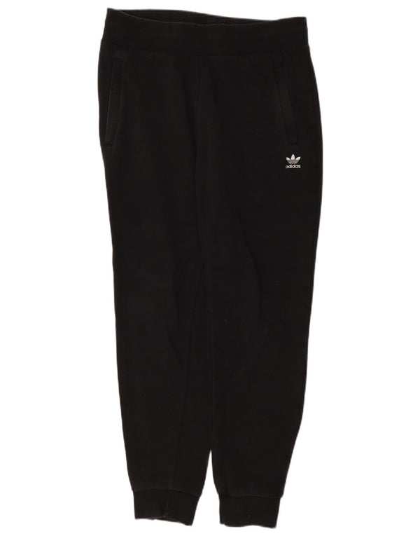 Adidas Damen Trainingshose Jogger UK 12/14 Mittelschwarze Baumwolle