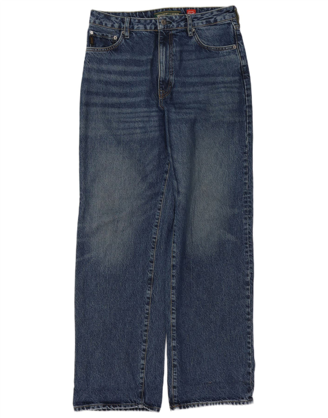 Superdry Herren Loose Jeans W30 L32 Blaue Baumwolle