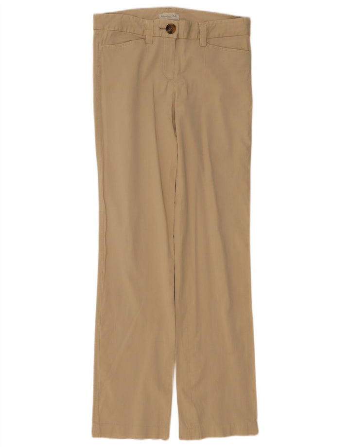Massimo Dutti Damen Gerade Freizeithose W30 L32 Beige