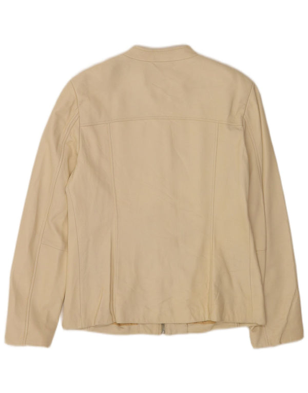 Conbipel Damen Bomber-Lederjacke IT 42 Mittelbeige