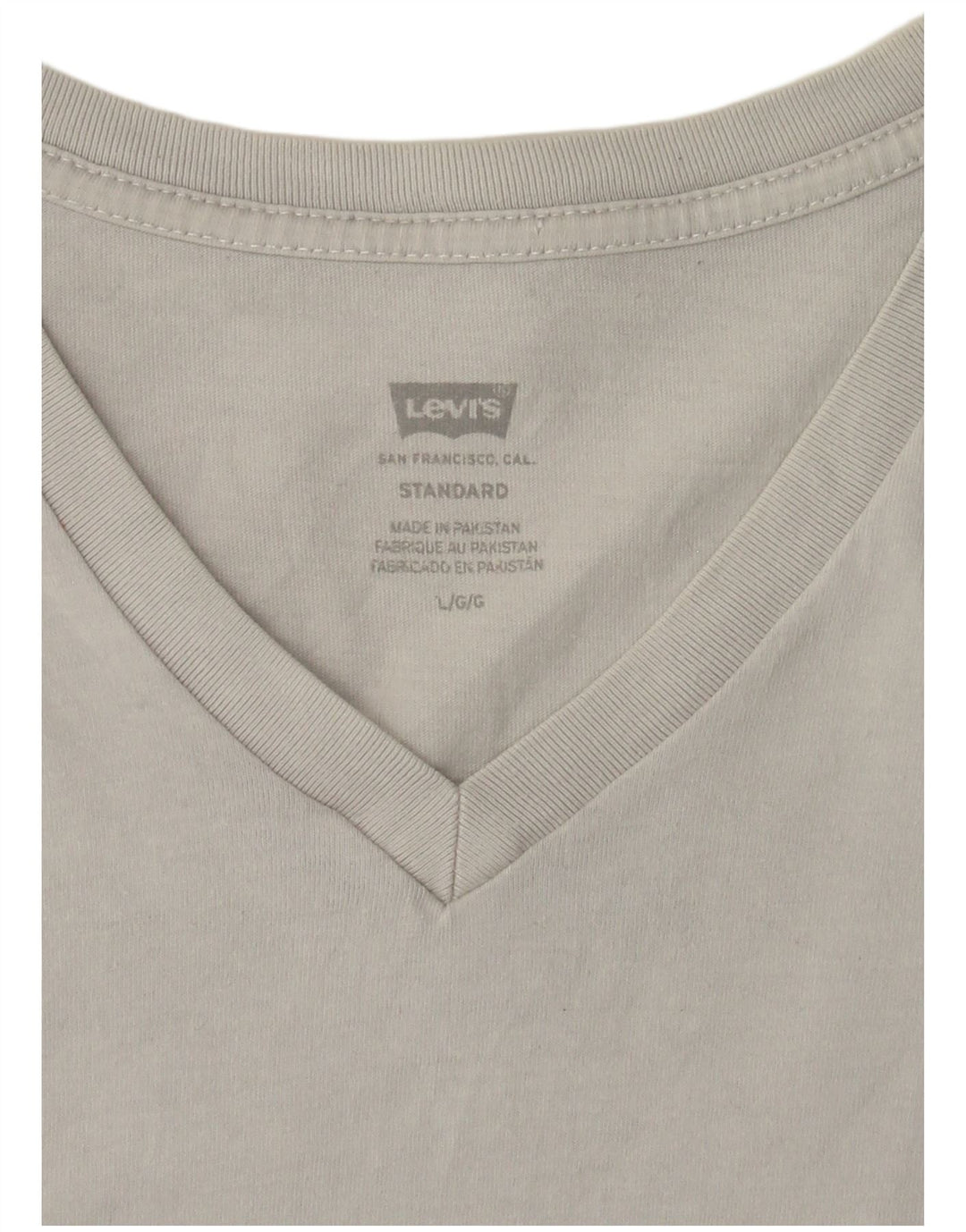 LEVI'S Herren-T-Shirt mit Standard-Passform, Größe L, Grau