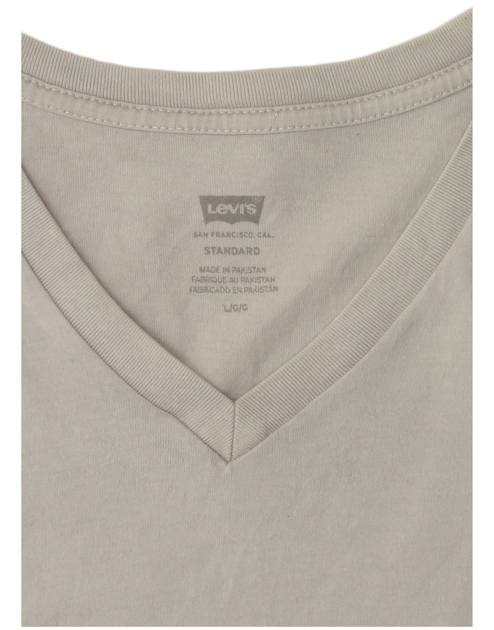 LEVI'S Herren-T-Shirt mit Standard-Passform, Größe L, Grau