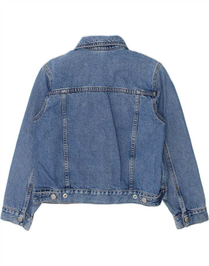 BENETTON Boys Denim Jacket 7-8 Years Medium Blue Cotton Vintage Benetton and Second-Hand Benetton from Messina Hembry 