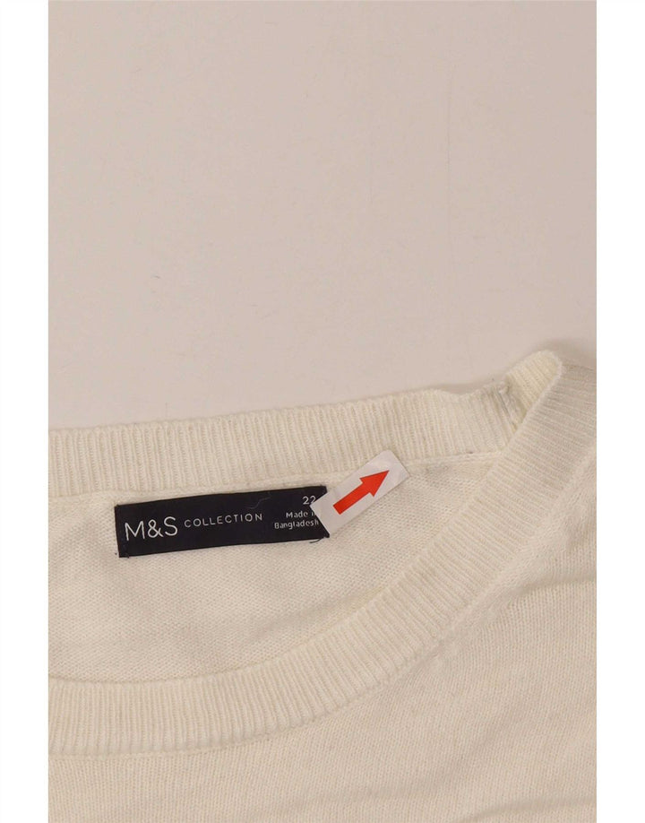 Marks & Spencer Damen-Pullover mit Rundhalsausschnitt, UK 22 2XL, mehrfarbig