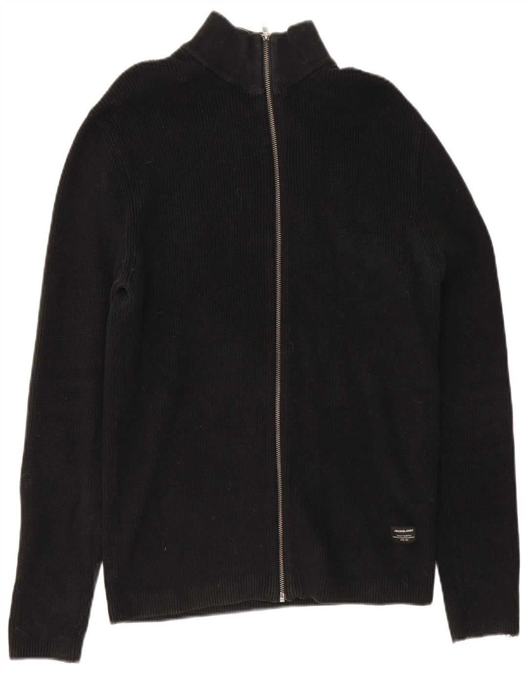 Jack & Jones Herren-Cardigan-Pullover XL aus schwarzer Baumwolle