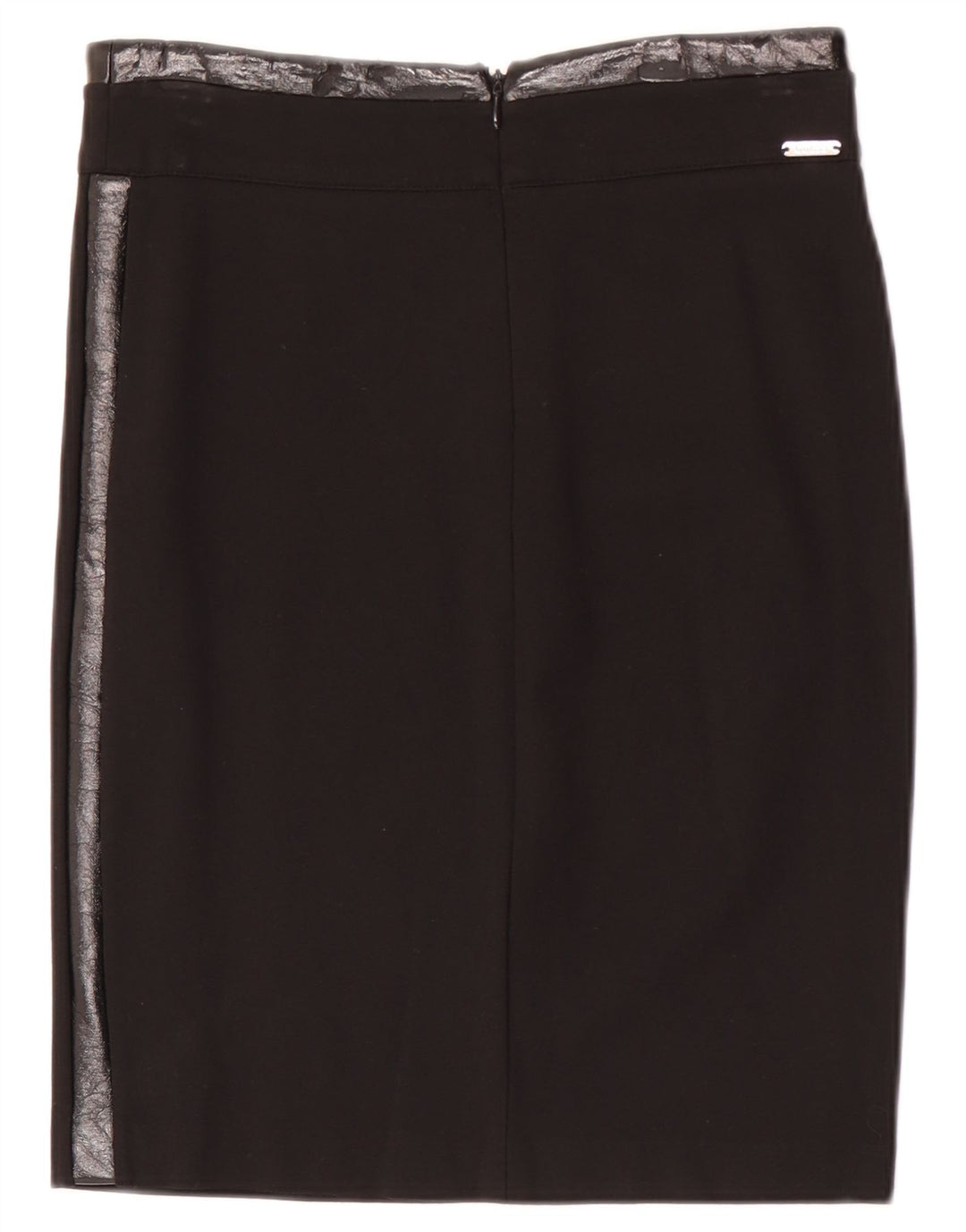 Guess Gerader Damenrock Medium W28 Schwarze Viskose