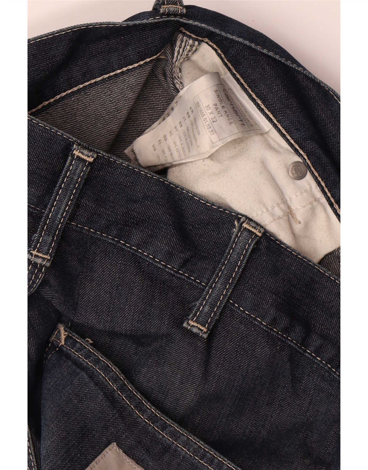 Carhartt Herren Cargo Straight Jeans W30 L32 Marineblau Baumwolle