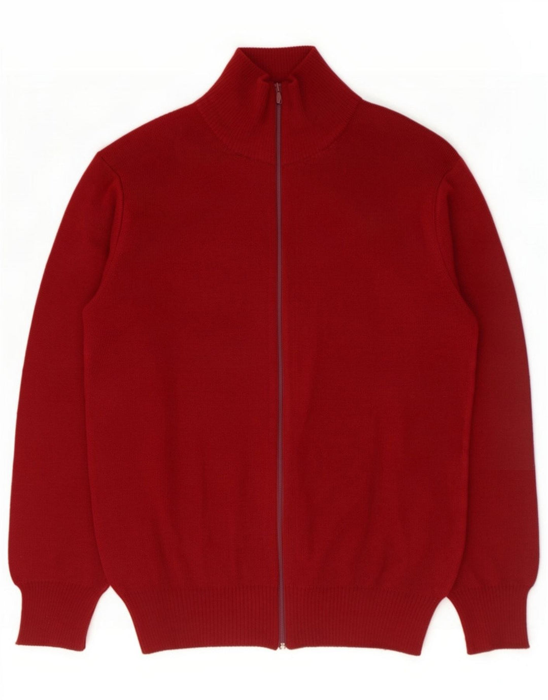 Vintage Herren Strickjacke Mittelrot
