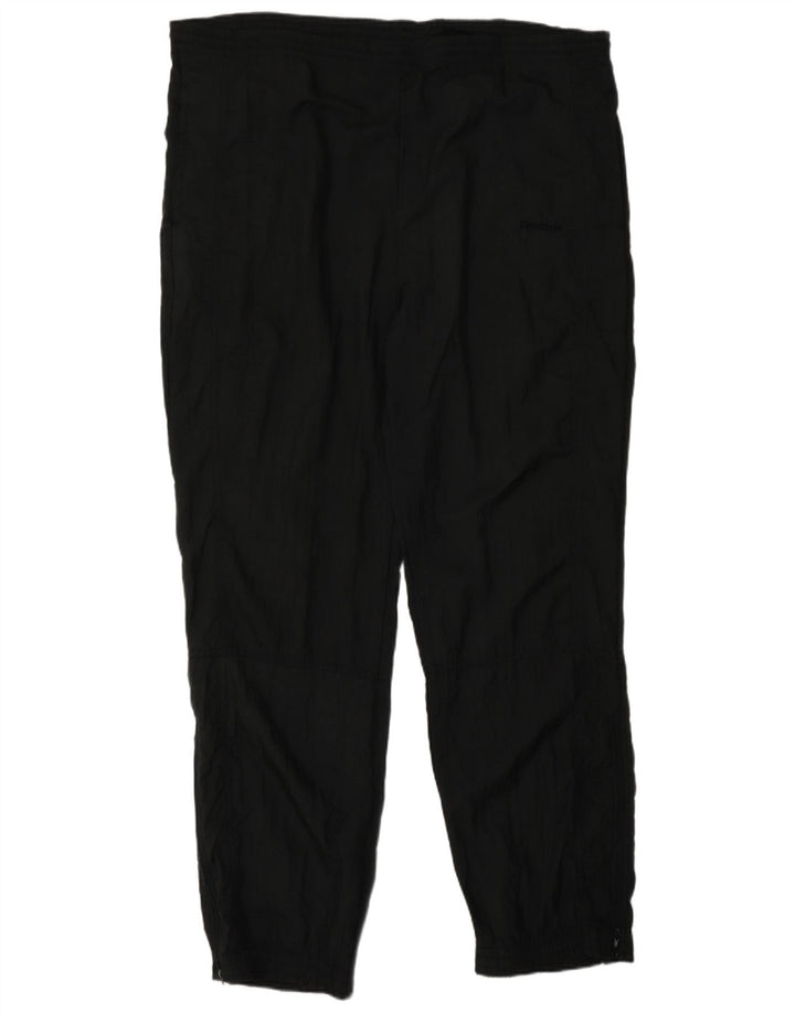 Reebok Herren-Trainingshose, Jogginghose, groß, schwarzes Nylon