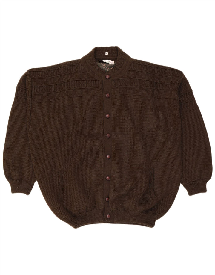 Vintage Herren Cardigan Pullover XL Khaki Alpakawolle