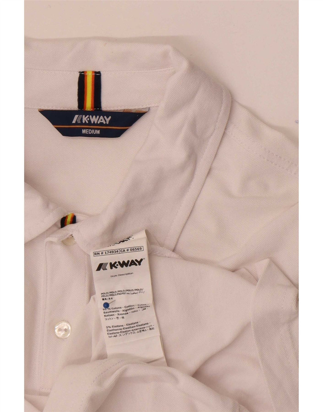 K-Way Herren-Poloshirt aus mittelweißer Baumwolle