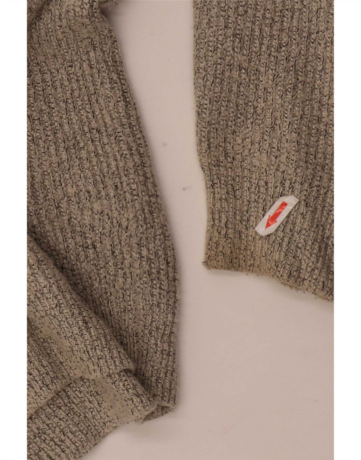 Marks & Spencer Herren-Pullover mit Rundhalsausschnitt, groß, grau meliert, Polyamid