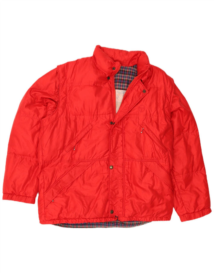 Sergio Tacchini Herren Wattierte Jacke IT 54 2XL Rot Polyamid