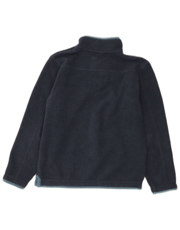Fat Face Jungen-Fleecepullover mit Reißverschluss am Hals, 10–11 Jahre, marineblaues Polyester