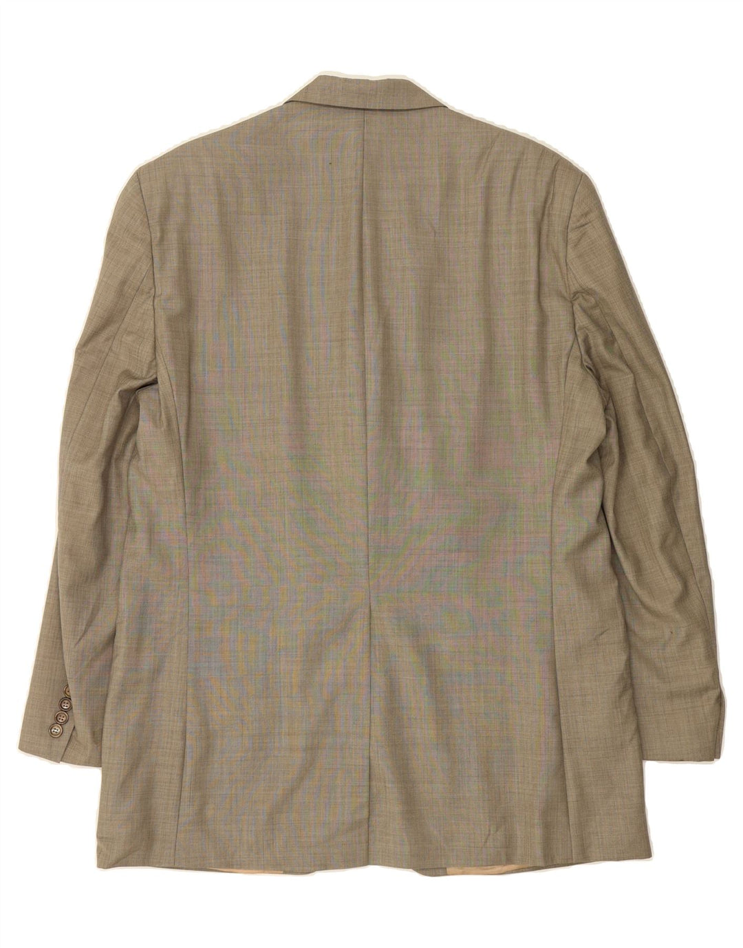 IZOD Mens 3 Button Blazer Jacket UK 40 Large Beige Check Wool