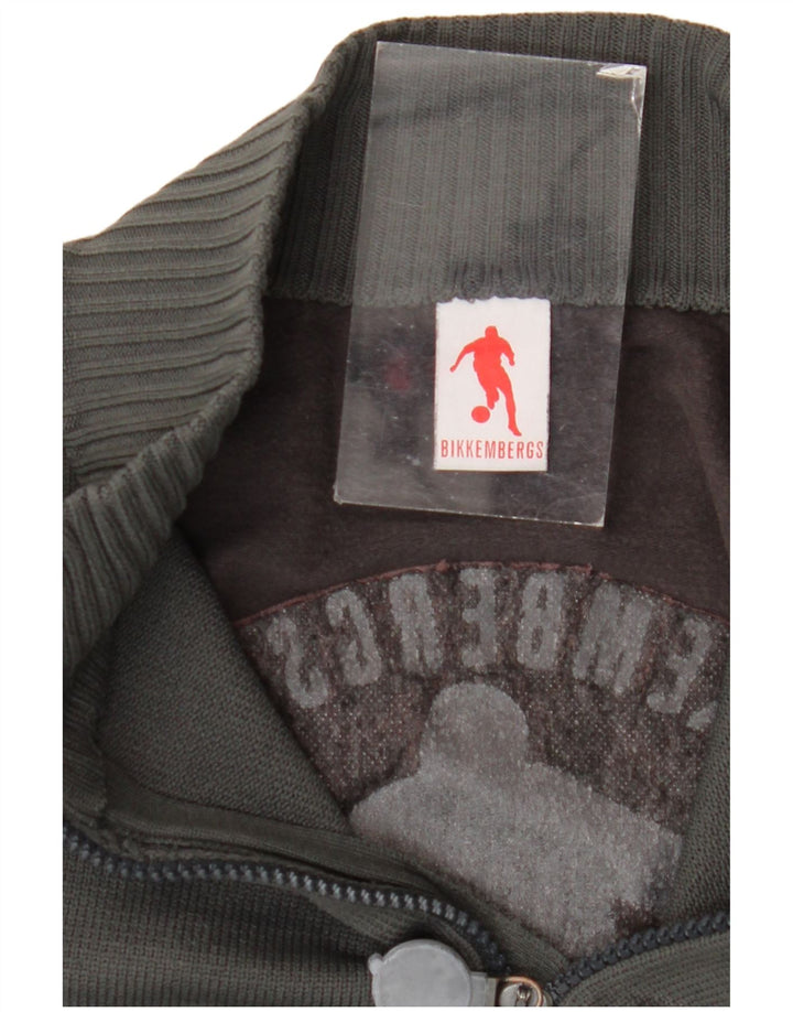 Bikkembergs Herren-Pullover mit Reißverschluss am Hals, XL, Grau