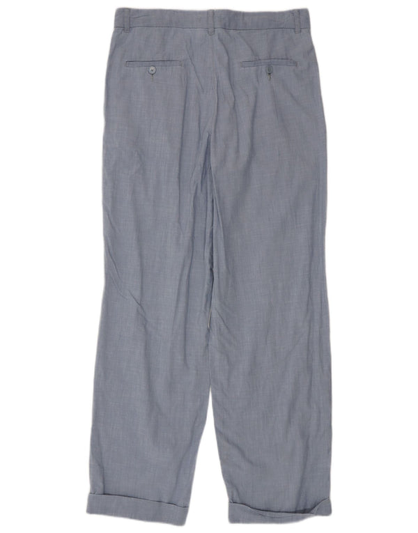 Max&Co. Damen-Chinohose mit Pegged, UK-Größe 44, Größe L W32 L30, blaue Baumwolle