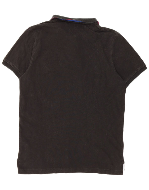 Tommy Hilfiger Herren Slim Fit Poloshirt XL Schwarz Baumwolle