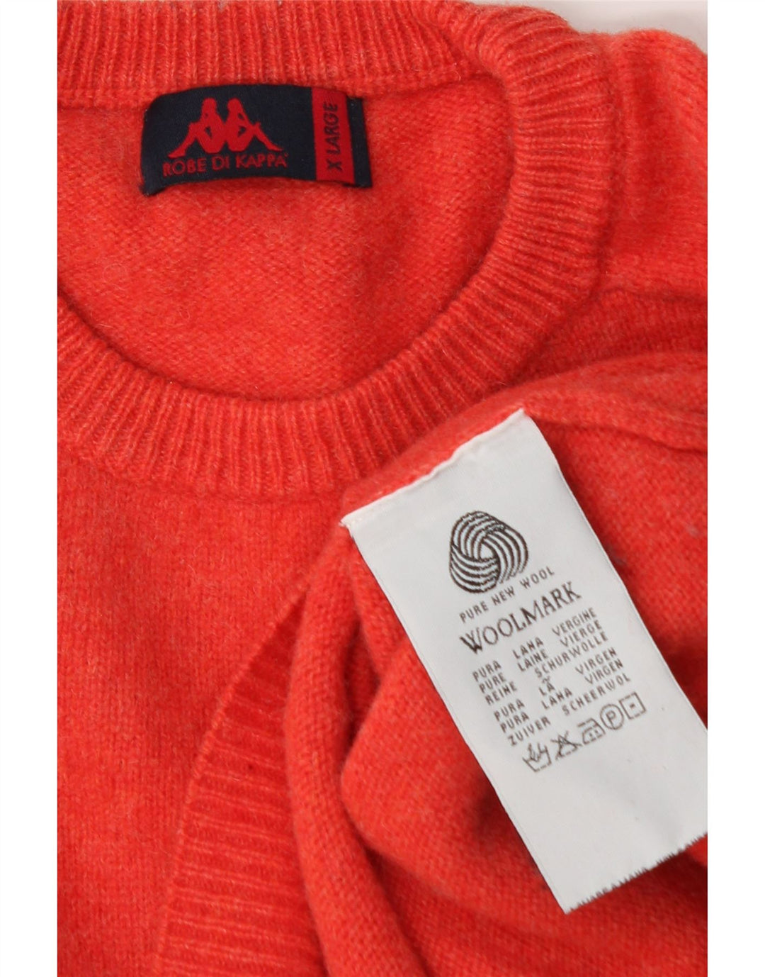Kappa Herren-Pullover mit Rundhalsausschnitt, XL, rote Wolle