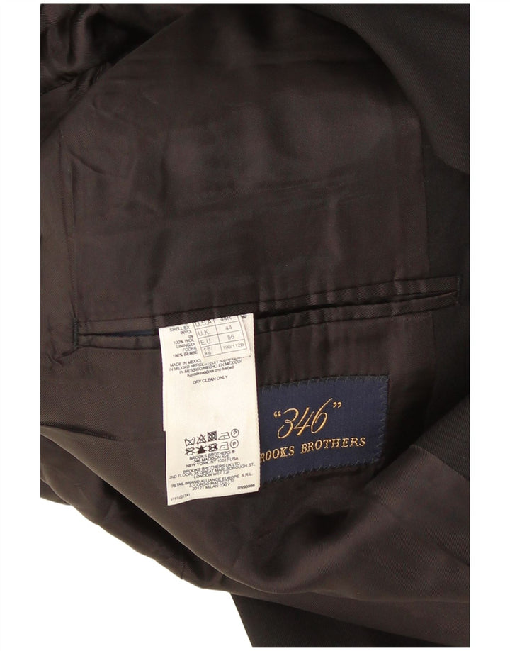 Brooks Brothers Herren-Blazer mit 2 Knöpfen, UK 44, 2XL, schwarze Wolle, klassisch