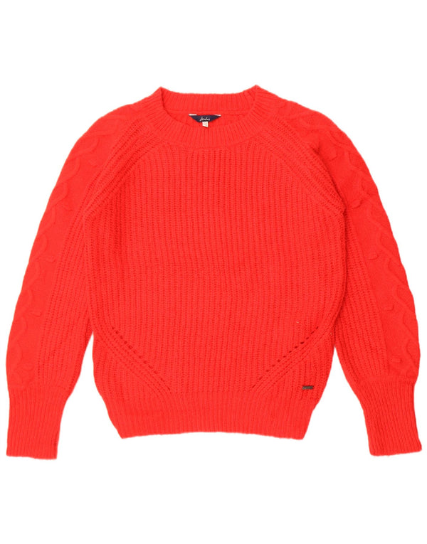 Joules Damen Übergroßer Pullover mit U-Boot-Ausschnitt, UK 6, XS, Rot, Acryl