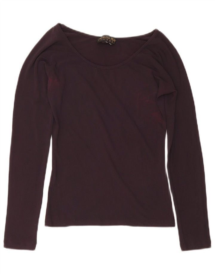 Patrizia Pepe Damen Top Langarm US 6 Medium Burgund