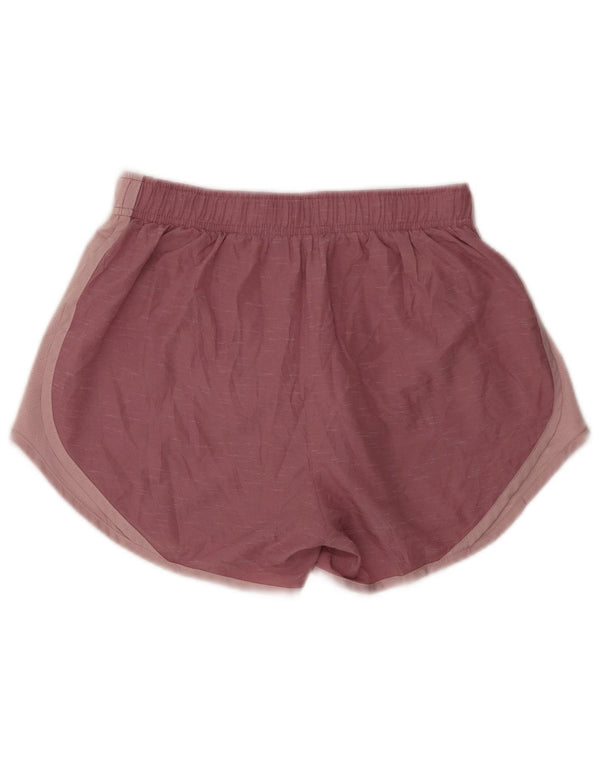 Nike Damen Dri Fit Sport Shorts UK 8 Small Rosa geflecktes Polyester