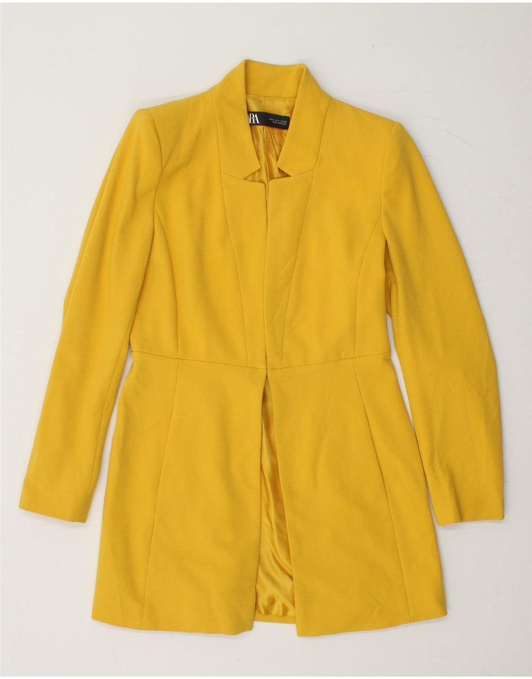 ZARA Damen offene Blazerjacke UK 10 Small Gelb