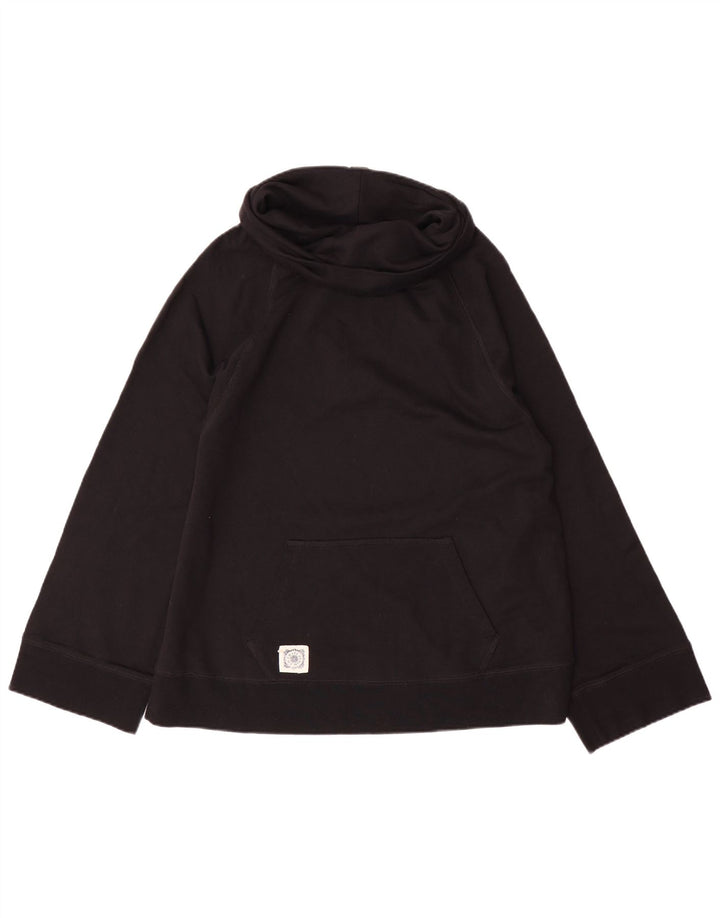 Chaps Damen-Sweatshirt mit Rollkragen, UK 16, Größe L, Schwarz, Baumwolle
