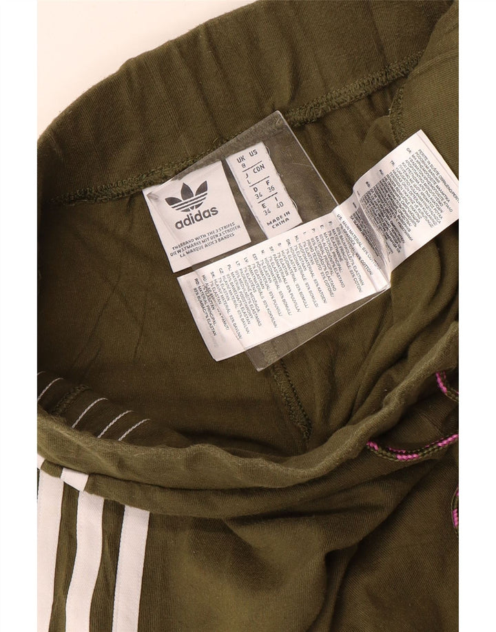 Adidas Damen Leggings UK 8 Small Khaki Baumwolle