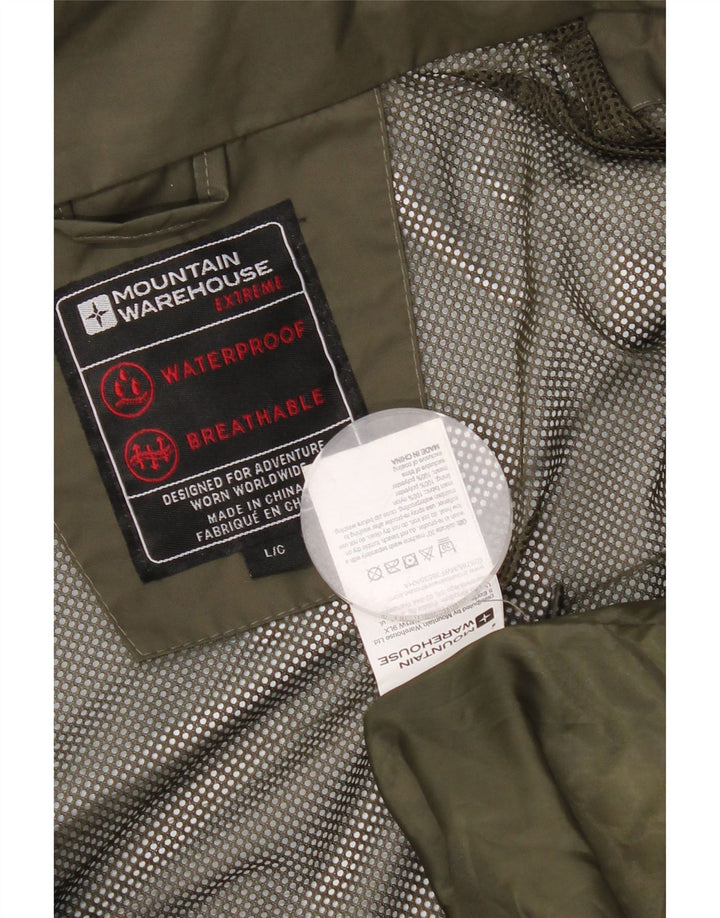 Mountain Warehouse Herren-Regenjacke mit Kapuze, Größe 40, Khaki, Nylon