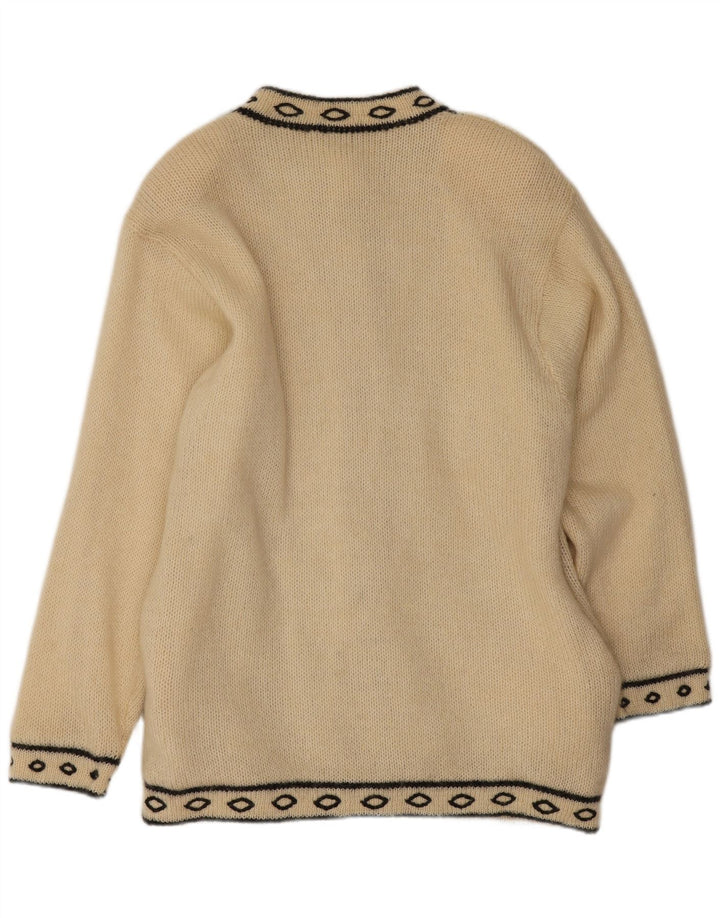 Affections Longline-Cardigan für Damen, Einheitsgröße, gebrochenes Weiß mit Blumenmuster