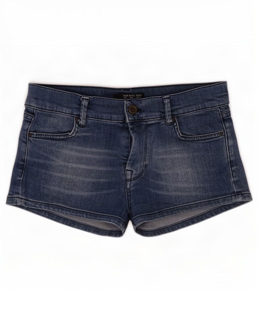 Zara Damen Jeansshorts EU 38 Small W28 Blaue Baumwolle