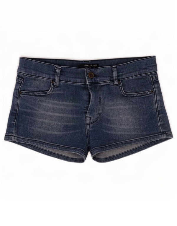 Zara Damen Jeansshorts EU 38 Small W28 Blaue Baumwolle