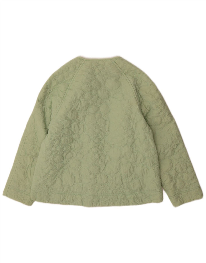 Zara Damen Steppjacke UK 4 XS Grünes Nylon
