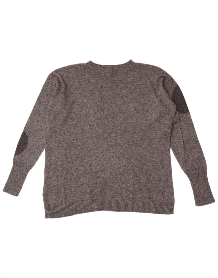 White Stuff Damen-Pullover mit Rundhalsausschnitt, UK 12, mittelgrau gepunktet