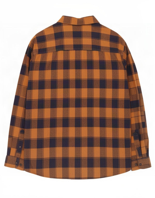 Jack & Jones Herren-Flanellhemd 2XL, orange karierte Baumwolle