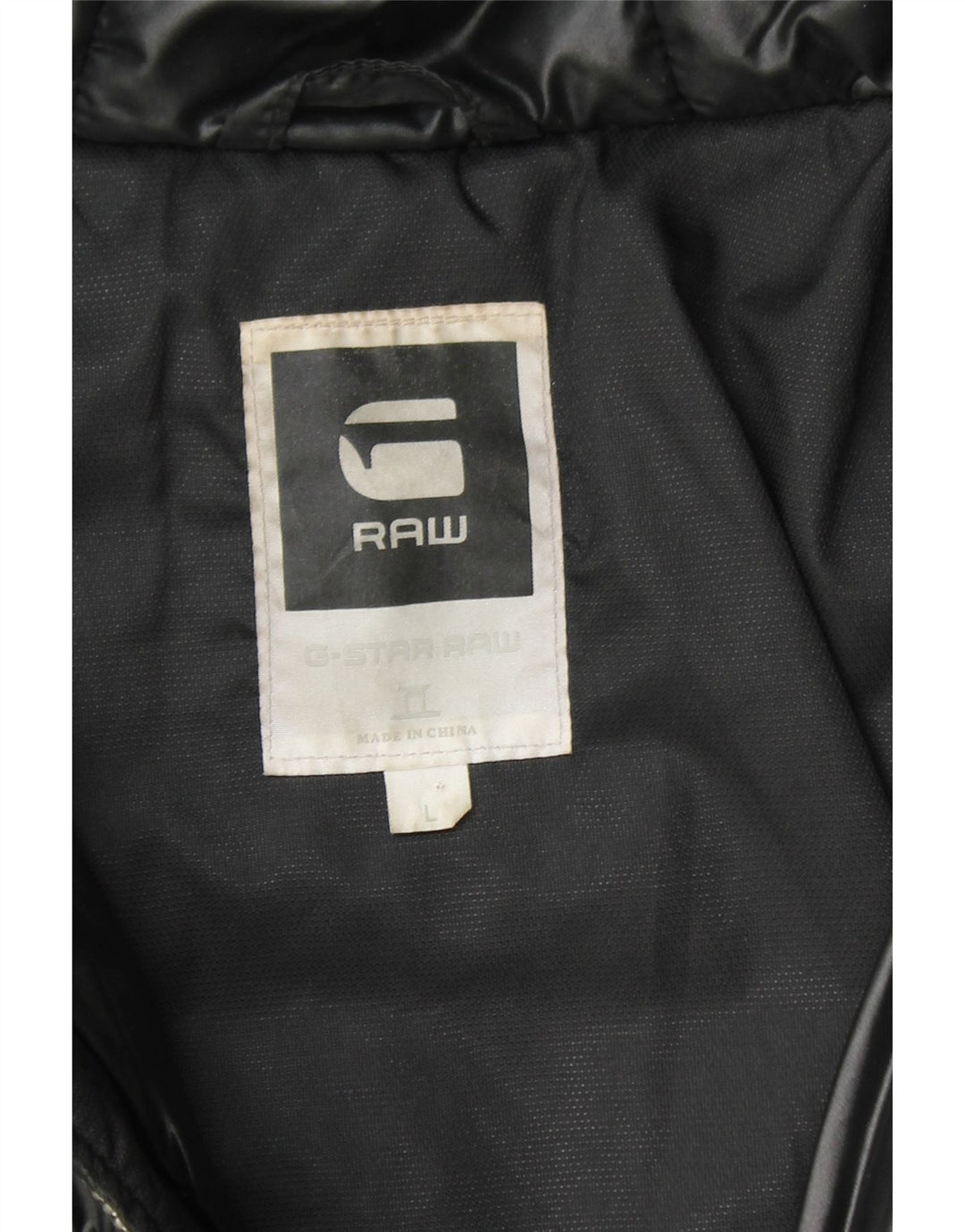 G-STAR Wattierte Damenjacke mit Kapuze, UK 16, Größe L, Schwarz, Polyamid