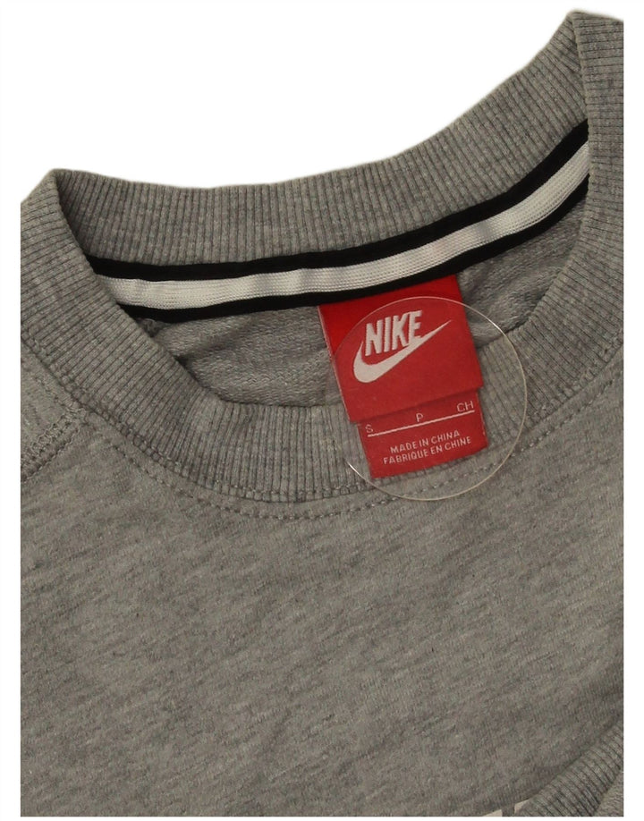 Nike Herren-Sweatshirt mit Grafik, Größe S, Grau meliert