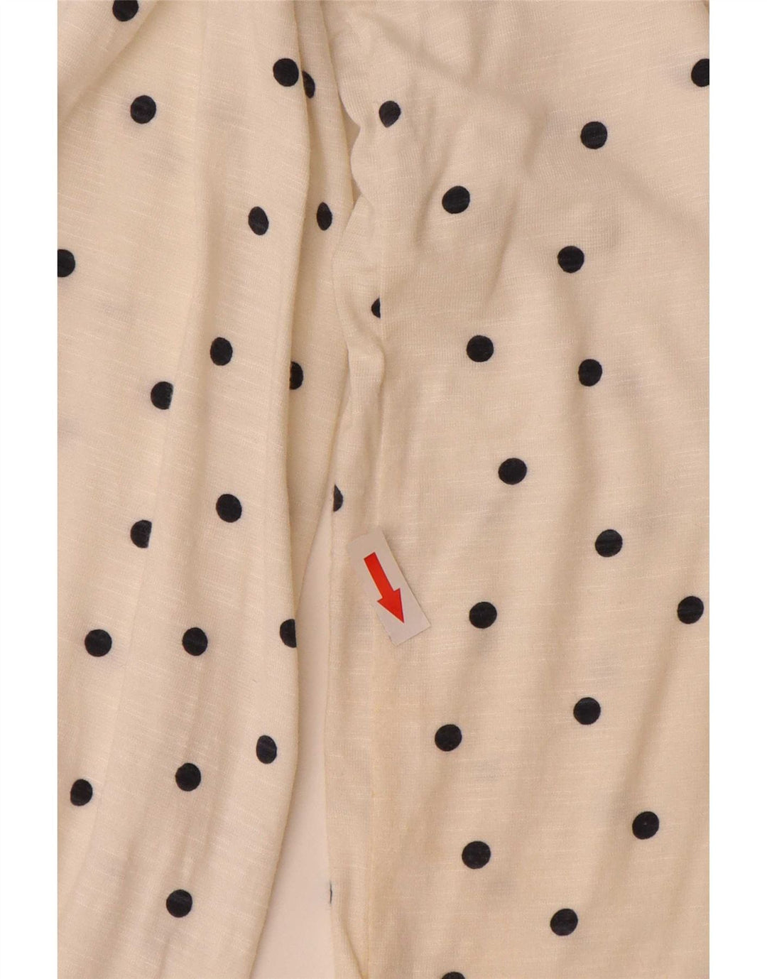 Marks & Spencer Damen Top Langarm UK 14 Large Off White Spotted