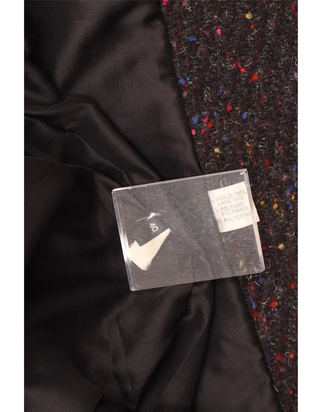 VINTAGE Womens Oversized Overcoat EU 40 Medium Grey Flecked Wool