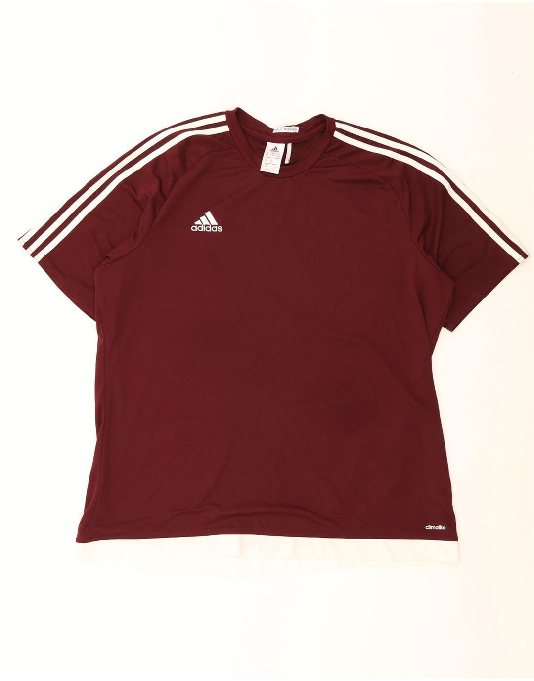 Adidas Herren Climalite T-Shirt Top 2XL Burgund Polyester